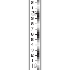 Style C Staff Gage, 0 to 2.06 ft (#15404)